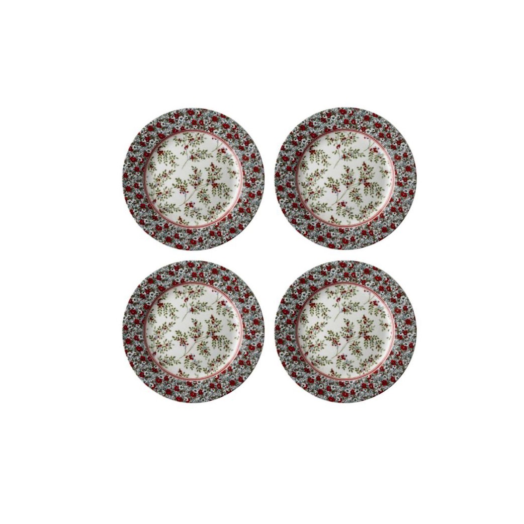 Набір 4-х тарілок STOCKBRIDGE Giftset 4 PLATE Ø18 (Light Blue/Multi)